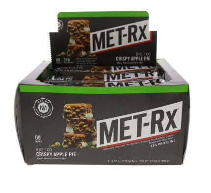MET-Rx Big 100 Colossal Protein Bars, Crispy Apple Pie Meal