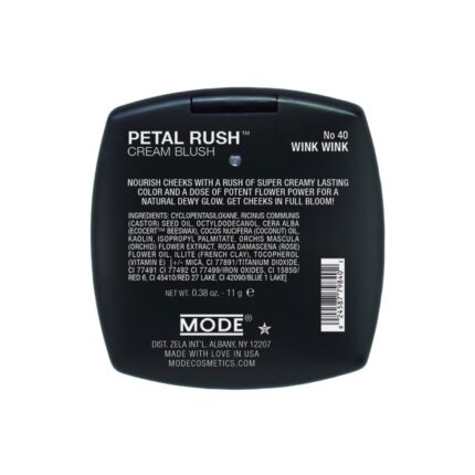 MODE Pink Mauve Cream Blush, Petal Rush Revitalizing Natural Creamy