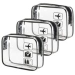 MODENGKONGJIAN TSA Approved Toiletry Bag, 3 Pcs Clear Toiletries Bags