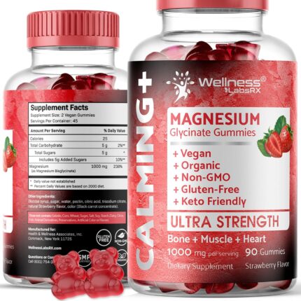 Magnesium Glycinate Gummies, 1000 mg - Magnesium Supplement to Support