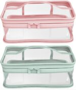 Makeup Bag Zipper Waterproof Portable Travel Storage Pouch 2 Pcs