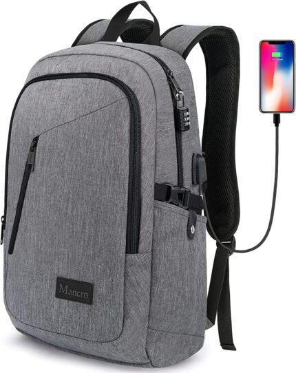 Mancro Laptop Backpack for Travel, Anti-theft Laptop Backpack for Men
