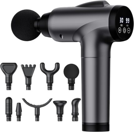 Massage Gun Deep Tissue, Handheld Electric Muscle Massager, High