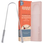 MasterMedi Tongue Scraper with Case Easy to Use Tongue Scraper for