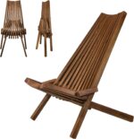 Melino Wooden Folding Chair for Outdoor - Low Profile Acacia Wood