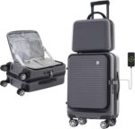 Merax 20 Inch Carry On Luggage with Spinner Wheels Top Opening Hard