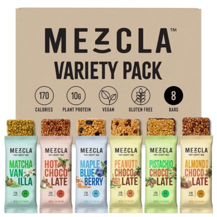 Mezcla Vegan Chocolate High Protein Bars, Gluten Free, Plant Based, No