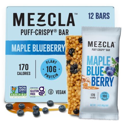 Mezcla Vegan Protein Bars, Gluten Free Snack Made with Pea Protein,