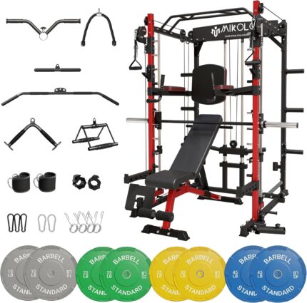 Mikolo 2000LB Multifunctional Power Cage Squat Rack with