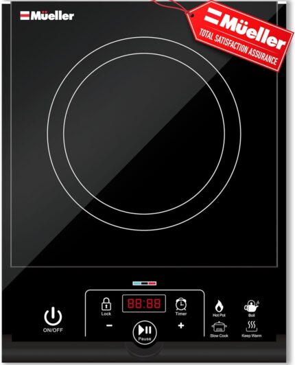Mueller RapidTherm Portable Induction Cooktop, 1800W Hot Plate