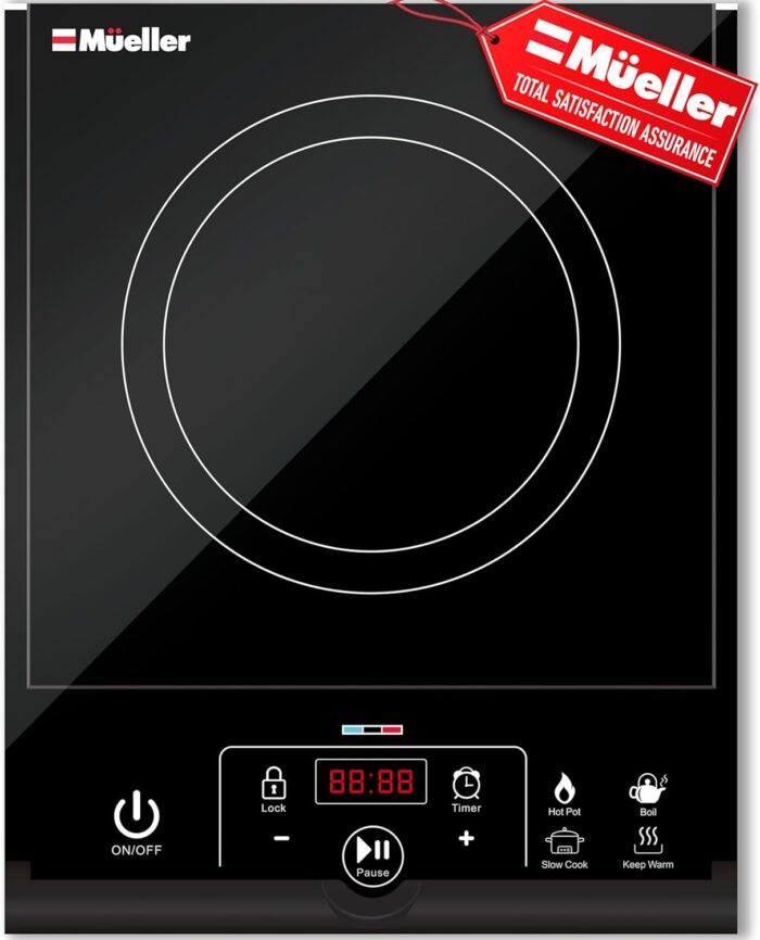 Mueller RapidTherm Portable Induction Cooktop, 1800W Hot Plate