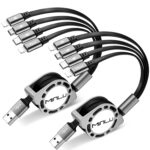 Multi Charging Cable 4A, 2Pack 4Ft Retractable Multi Fast Charger