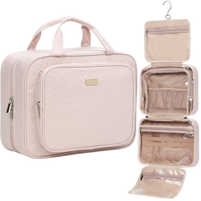 NISHEL Travel Toiletry Bag for Women Large Capacity, Makeup Essentials