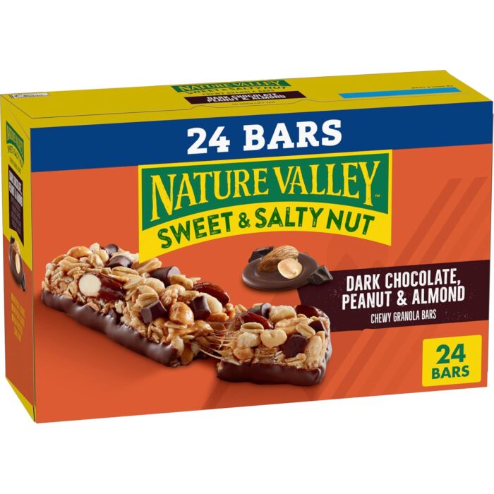 Nature Valley Chewy Granola Bars, Dark Chocolate Peanut Almond, 24