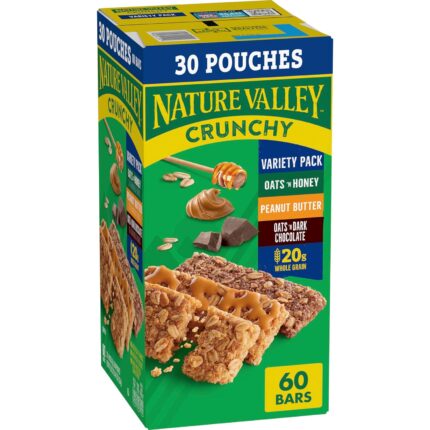 Nature Valley Crunchy Granola Bars, Value Pack, 60 Bars, 44.7 OZ Count