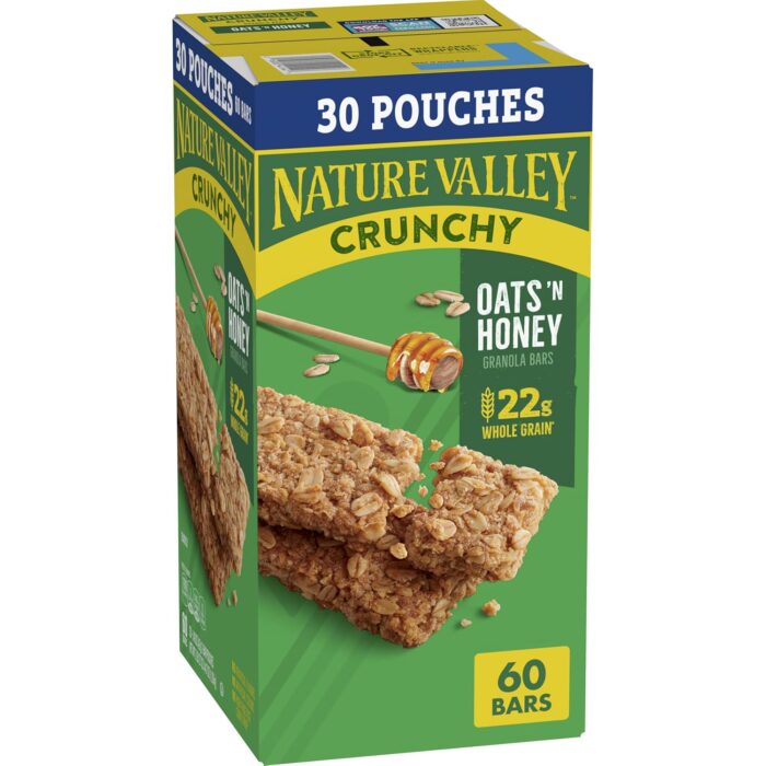 Nature Valley Crunchy Oats 'n Honey Granola Bars, 60 Bars, 44.7 OZ (30