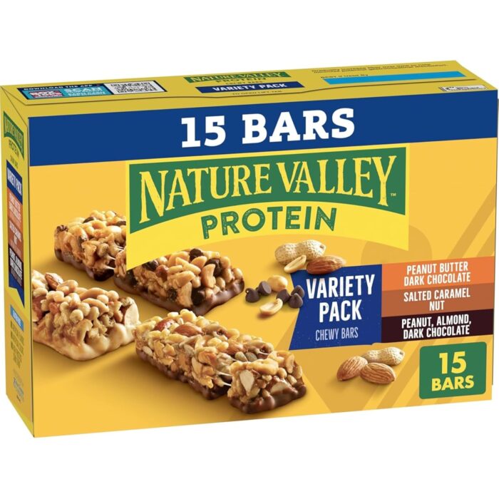 Nature Valley Protein Granola Bars, Snack Variety Pack, Chewy Bars, 15