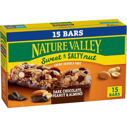 Nature Valley Sweet and Salty Nut Bars, Dark Chocolate Peanut Almond,