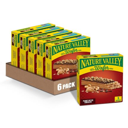 Nature Valley Wafer Bars, Peanut Butter Chocolate, 5 Bars, 6.5 OZ