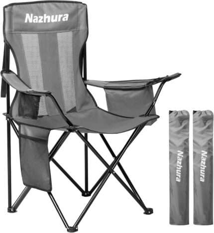 Nazhura 2 Pack Outdoor Camping Chairs Folding/Foldable/Portable with