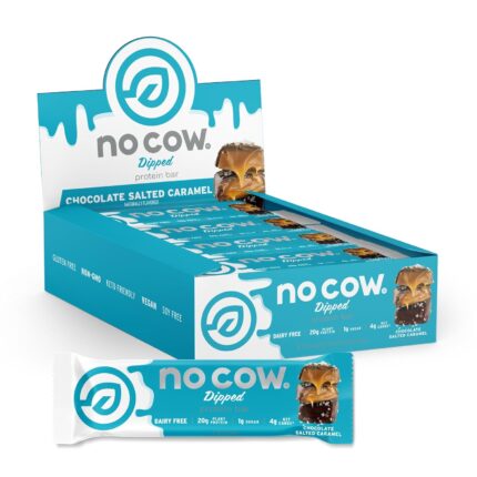 No Cow High Protein Bars, Chocolate Salted Caramel - Healthy Snacks,