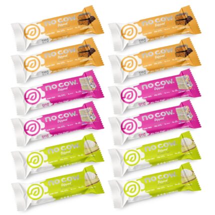 No Cow High Protein Bars, Dipped Variety Pack - Healthy Snack, 20g