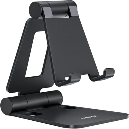 Nulaxy Dual Folding Cell Phone Stand, Fully Adjustable Foldable