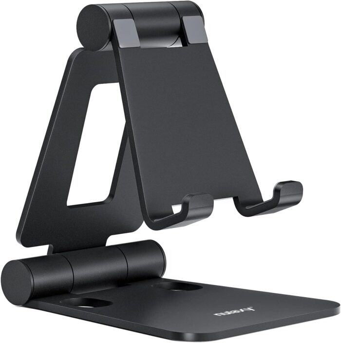 Nulaxy Dual Folding Cell Phone Stand, Fully Adjustable Foldable