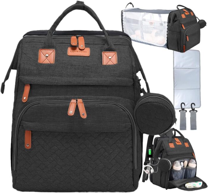 OKAERI. Expandable diaper backpack, outdoor crib, waterproof,