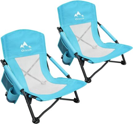 Oileus Low Beach Chair for Beach Tent/Shelter/Camping/Outdoor