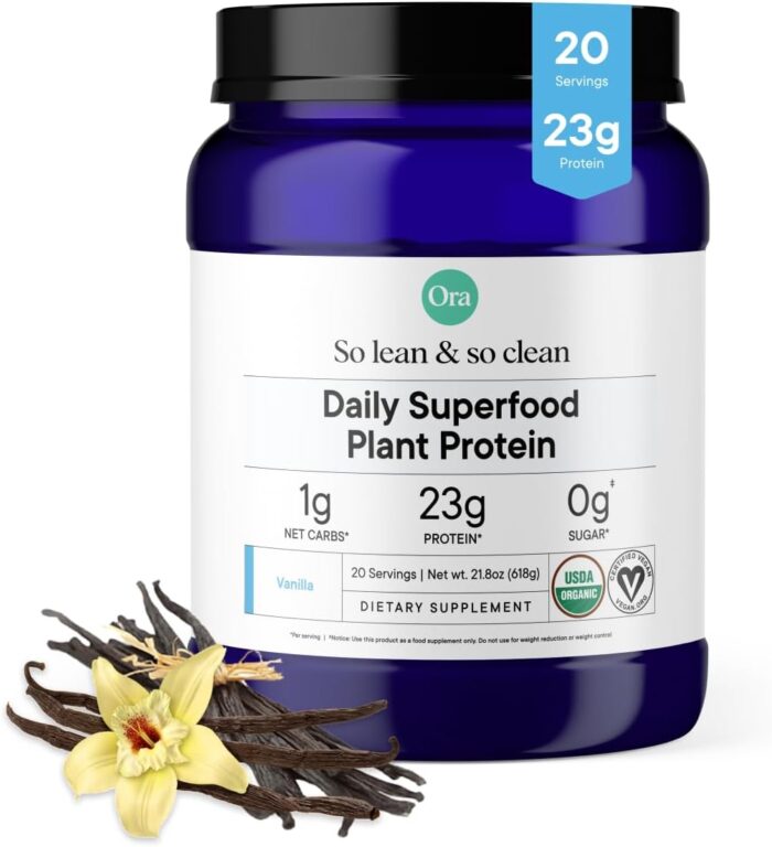 Ora Organic Plant-Based Protein Powder - 23g Protein for Women and Men