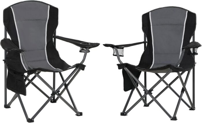 Oversized Camping Folding Chair, Heavy Duty Outdoor Chair with