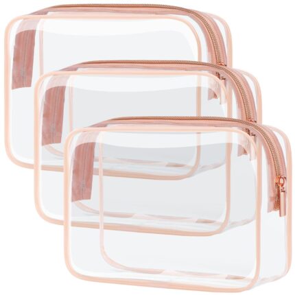 PACKISM Clear Makeup Bag - TSA Approved Toiletry Bag for Travel Size