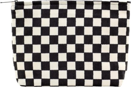 PAZIMIIK Makeup Bag Large Zipper Corduroy Make Up Pouch for Purse