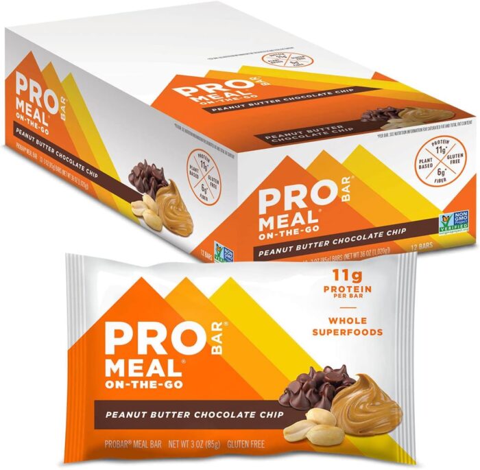 PROBAR - Meal Bar, Peanut Butter Chocolate Chip, Non-GMO, Gluten-Free,