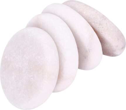 PURAVA Marble Stone Therapy Set - 4-Piece Cold Massage Stones for Neck