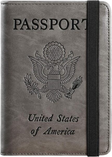 Passport Holder Cover Wallet Travel Essentials RFID Blocking Leather