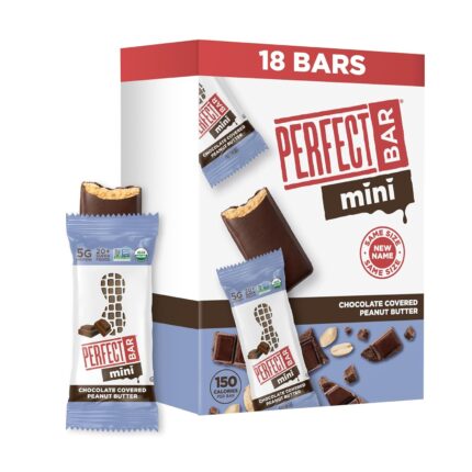 Perfect Bar Mini, Chocolate Covered Peanut Butter Protein Bar, Protein