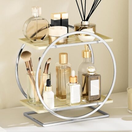 Perfume Organizer for Dresser, 2-Tier Bathroom Counter Organizer,