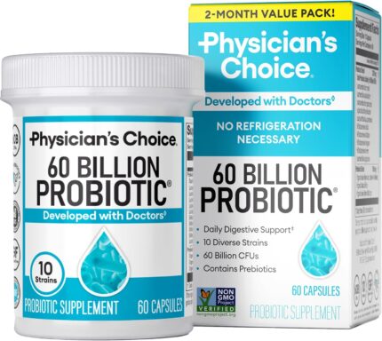 Physician's CHOICE Probiotics 60 Billion CFU - 10 Strains + Organic