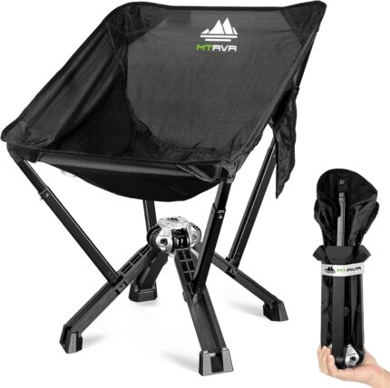 Portable Folding Camping Chair, One-Piece Die-Cast Aluminum Frame