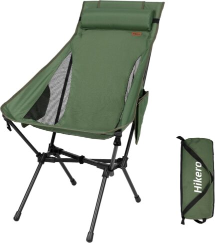 Portable High Back Camping Chair, Support Heavy Duty 440 lbs,