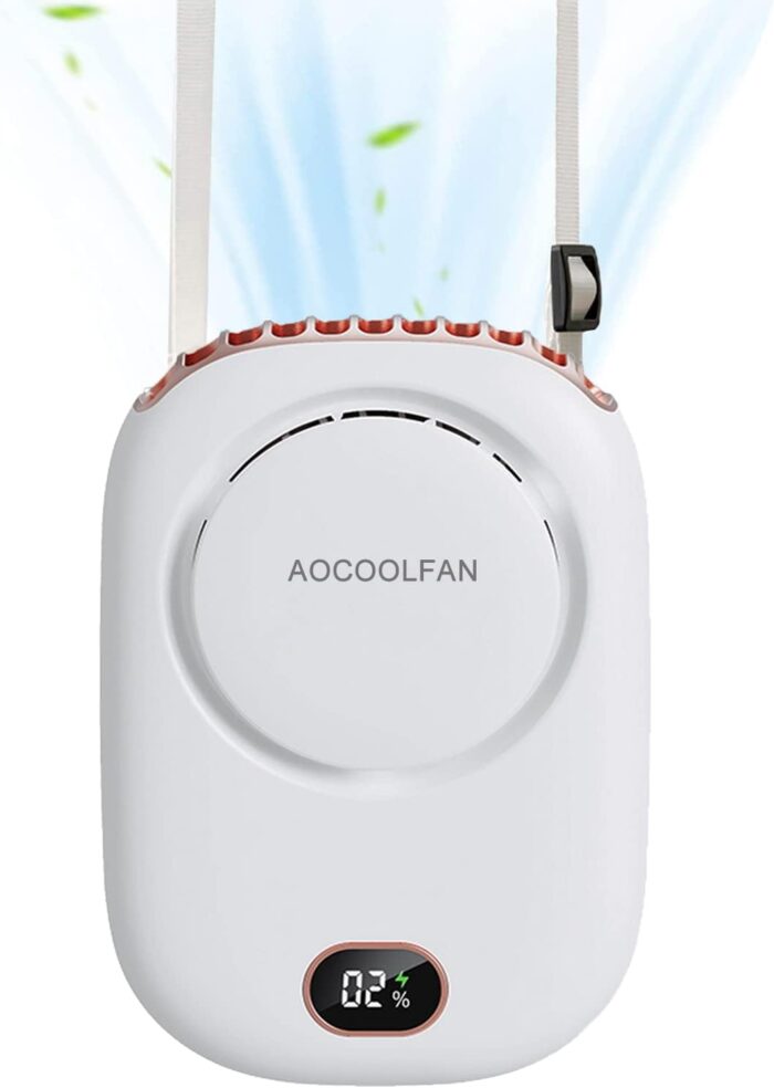 Portable Neck Fan, Mini Small Personal Handheld Fan USB Rechargeable 3
