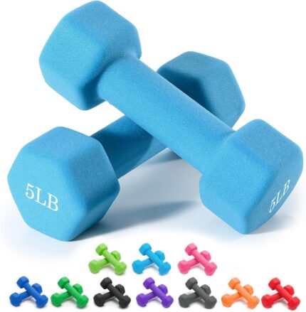 Portzon Weights Dumbbells 10 Colors Options Compatible with