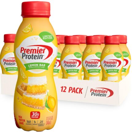 Premier Protein Shake, Limited Edition, Lemon Bar, 30g Protein, 1g