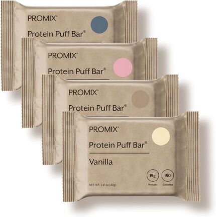 Promix Protein Puff Bars, 12-Pack - Variety Pack - Vanilla, Chocolate,