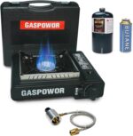 Propane or Butane Stove with Windblocker, Dual Fuel 10,000 BTU Propane
