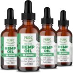 Pure Wellness Hemp Seed Oil Drops, Omega 3 6 9 Fatty Acids, Organic,