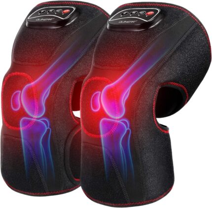 QUINEAR Knee Massager with Heat, Air Compression Leg Knee Brace Wrap