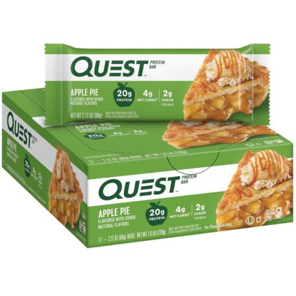 Quest Nutrition Apple Pie Protein Bar, 20g Protein, 4g Net Carbs, 2g